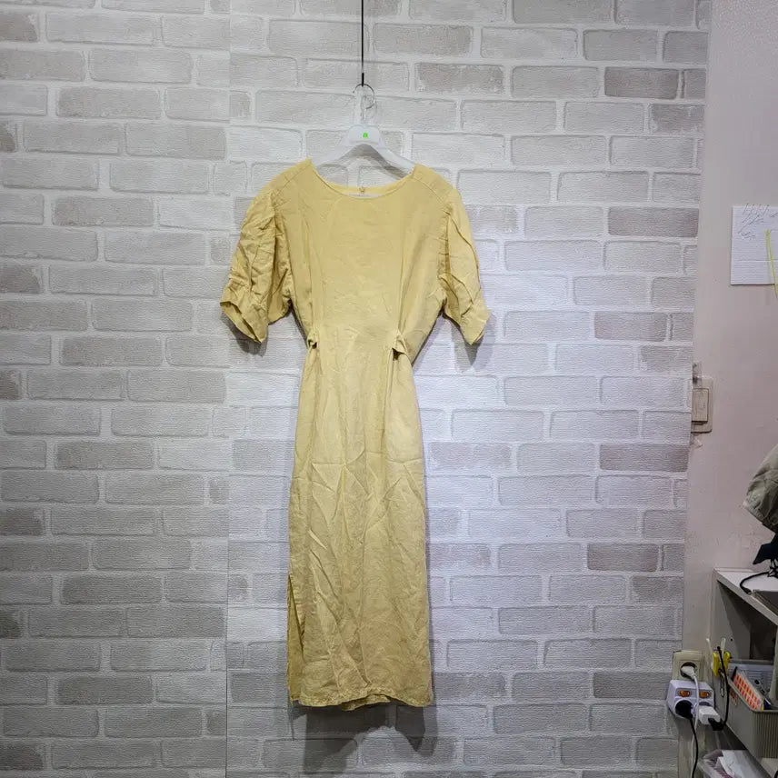 [BUNJANG] Yellow One-Piece Dress (Free Size) / ㅊ212 옐로 원피스 F