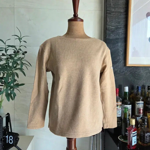 [BUNJANG] Saint James Beige Long Sleeve T-Shirt / 세인트제임스 베이지 긴팔 티셔츠