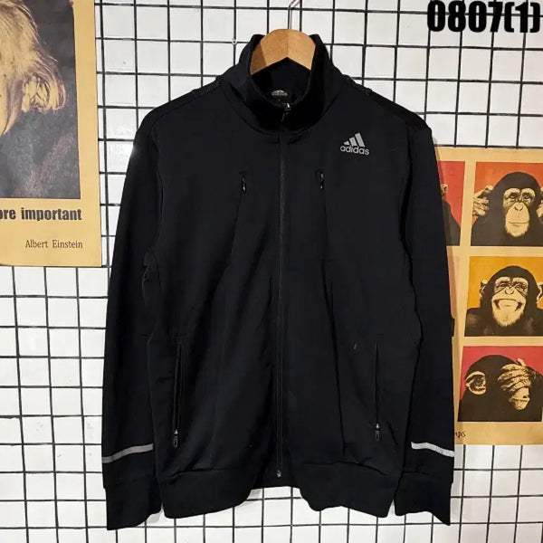 [BUNJANG] Adidas Black Full Zip Jacket - Size M / 아디다스 검정 집업 M 0807