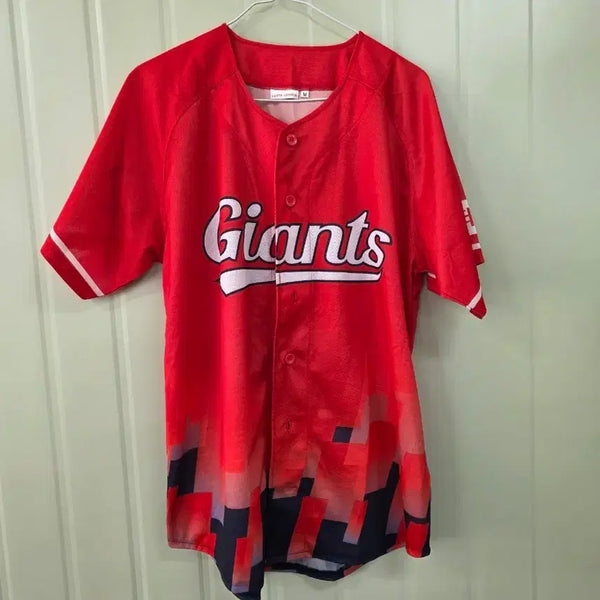 [BUNJANG] Giants Baseball Short Sleeve Uniform Red M / 롯데 자이언츠 야구 반팔  유니폼 레드 M