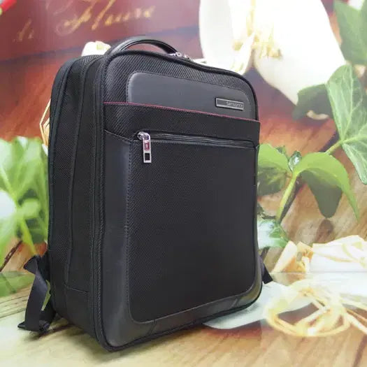 [BUNJANG] Samsonite Leather Nylon Backpack Bag / 구제토토 쌤소나이트 백팩 배낭 정품 중고가방 60708