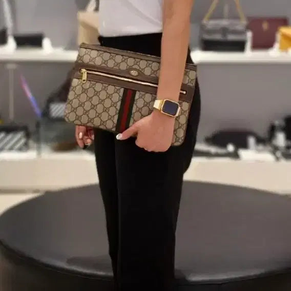 [BUNJANG] Gucci Ophidia 2-Zipper Clutch Bag / 구찌 오피디아 클러치/클러치백 새상품급 정품(감정O)