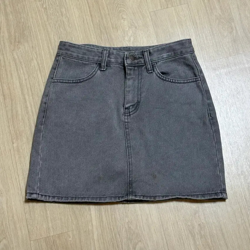 [BUNJANG] Ablley Gray Denim Skirt M / 에이블리 그레이 데님스커트 m