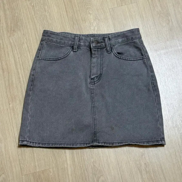 [BUNJANG] Ablley Gray Denim Skirt M / 에이블리 그레이 데님스커트 m