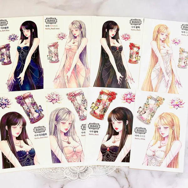 [BUNJANG] Eundi Nasha 4 Color Sticker Set / [인스] 은디 EUNDI 나샤 4컬러 인스