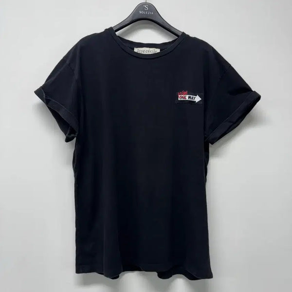 [BUNJANG] Etrurische Black Short Sleeve T-Shirt / 에트르세실 블랙 반팔 티셔츠