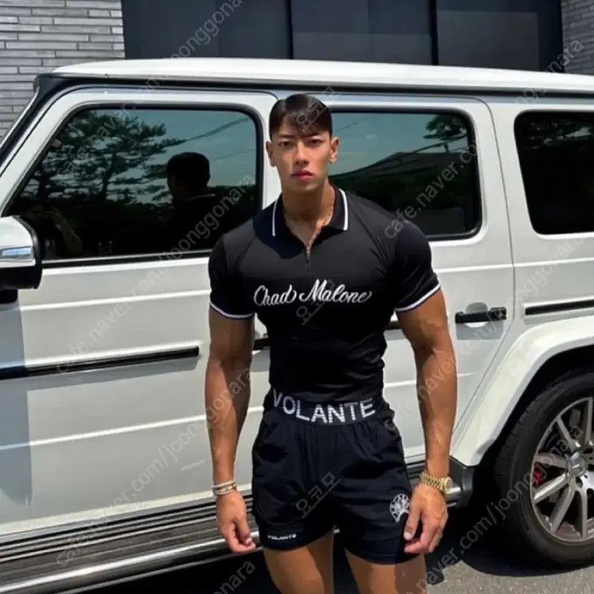 [BUNJANG] Volante Chad Malone Color T-Shirt Size 1 White & Black / 볼란테 차드말론 카라티 1사이즈 화이트 하나 블랙하나