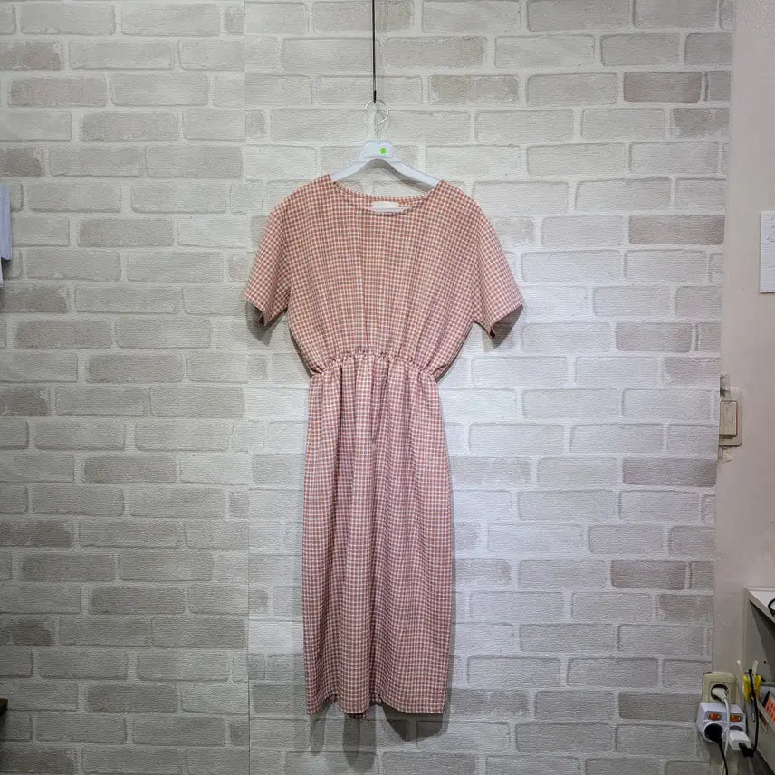 [BUNJANG] Checkered One-Piece Dress Free Size / ㅊ227 체크 원피스 F