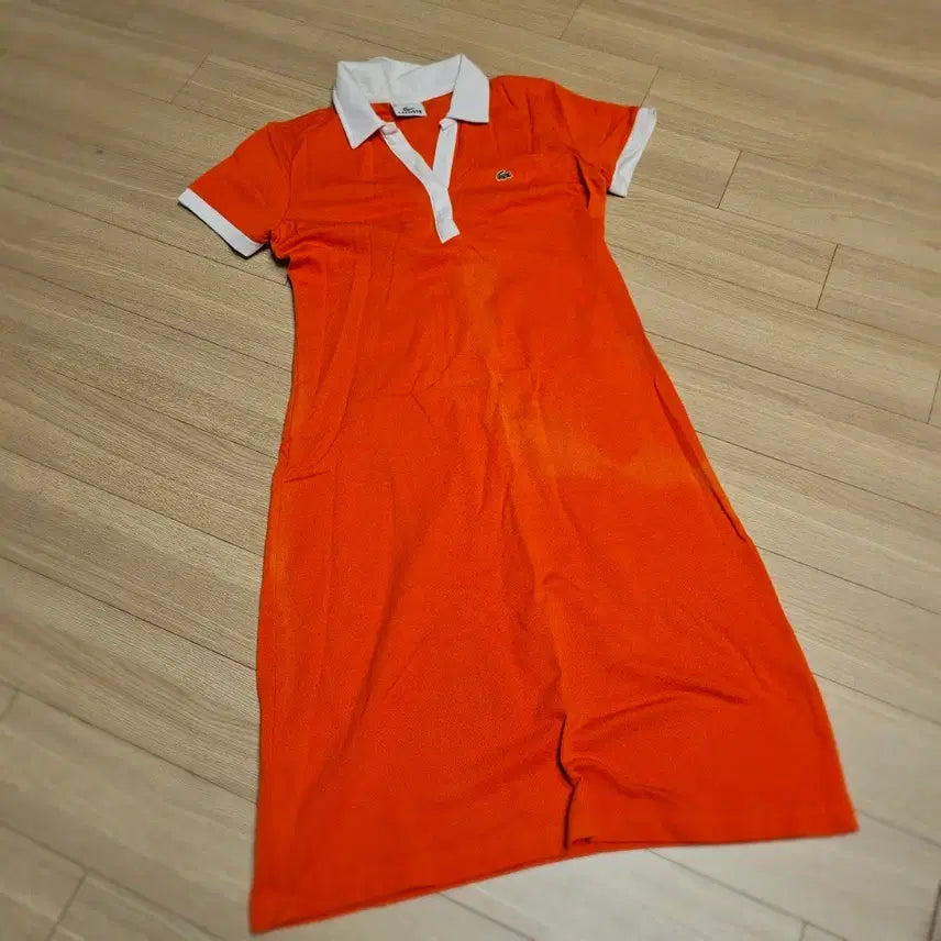 [BUNJANG] Lacoste Orange Polo Dress / 라코스테 오렌지색 폴로 원피스