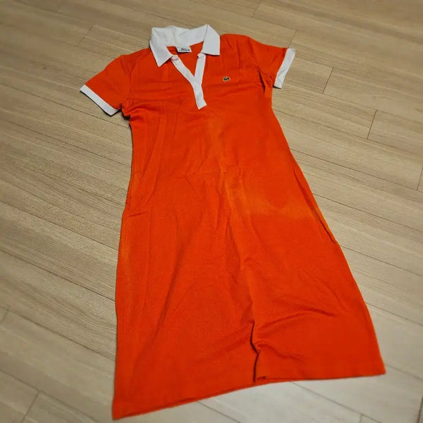 [BUNJANG] Lacoste Orange Polo Dress / 라코스테 오렌지색 폴로 원피스