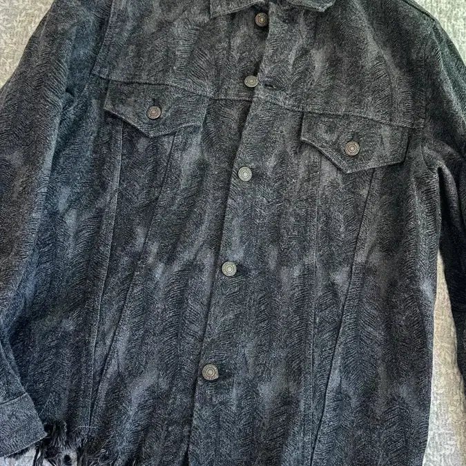 [BUNJANG] Kapital 12oz Magpie Feather Denim Jacket 3rd Gen Black / 캐피탈 12온즈 맥파이 페더 데님 3세대 자켓 블랙