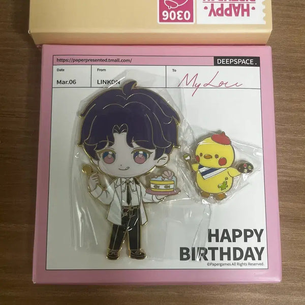 [BUNJANG] Love and Deepspace Giwook 2024 Birthday Badge Official Goods / 러브앤딥스페이스 기욱 2024생일 배지 공식굿즈