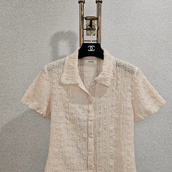 [BUNJANG] The Aperture Sheer Blouse / 디애퍼처
