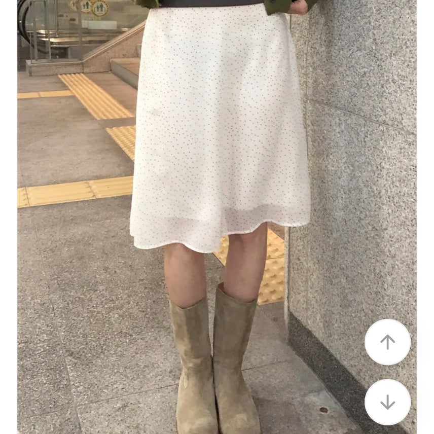 [BUNJANG] Polka Dot Midi Skirt / 도트 미디 스커트 (교신x)