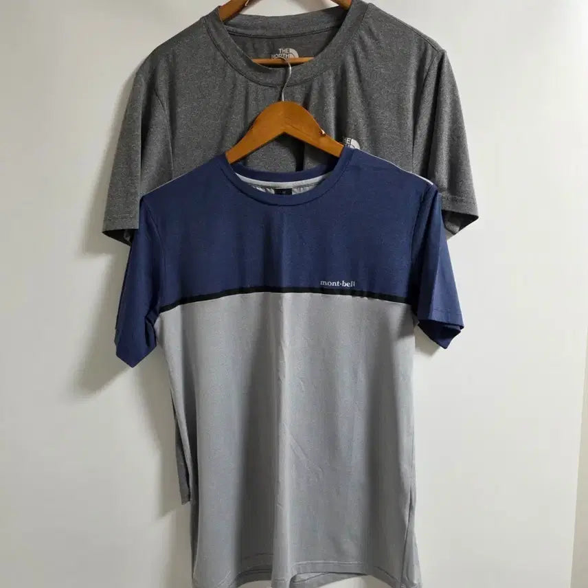 [BUNJANG] The North Face x Montbell Men's Performance Short Sleeve T-Shirt 2-Pack Set / [M/95] 노스페이스 + 몽벨 기능성 아웃도어 반팔티 2종 묶음 세트