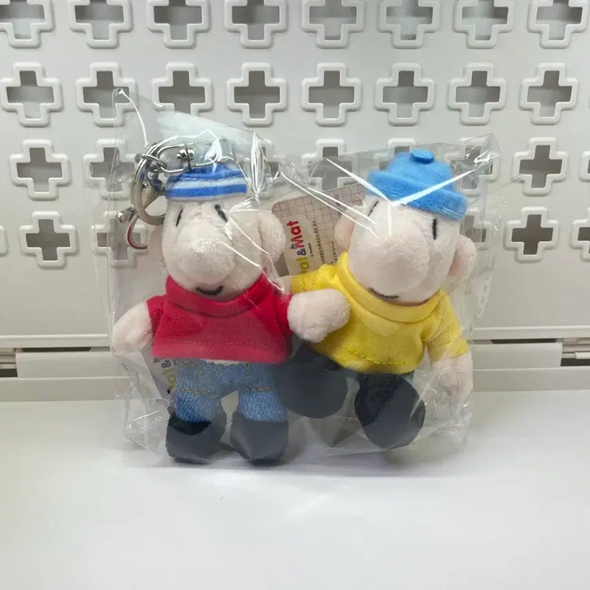 [BUNJANG] Pat & Mat Plush Keychain Set / 패트와 매트 인형 키링 세트 새상품