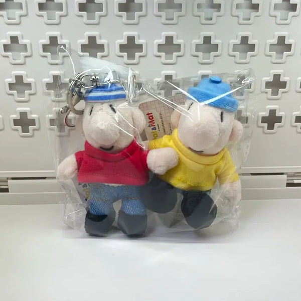 [BUNJANG] Pat & Mat Plush Keychain Set / 패트와 매트 인형 키링 세트 새상품