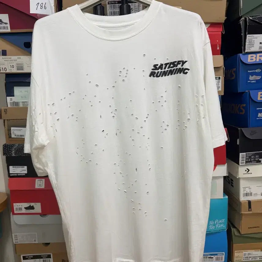 [BUNJANG] Satisfy Mostech Short Sleeve T-Shirt White / [XL]새티스파이 모스테크 반팔 티셔츠 화이트