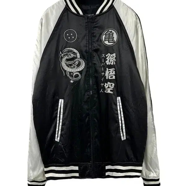 [BUNJANG] Dragon Ball Animation Embroidered Sukajan Jacket / [S] DRAGON BALL 드래곤볼 애니메이션자수 스카잔자켓