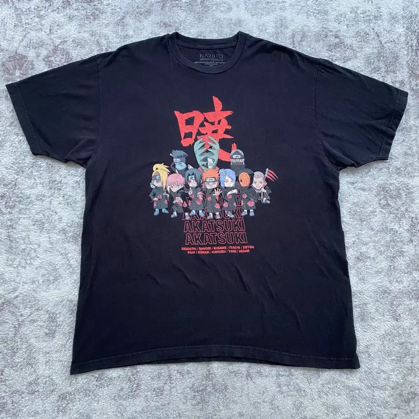 [BUNJANG] Naruto Akatsuki Official Animation T-Shirt / 나루토 아카츠키 오피셜 애니메이션 티셔츠 애니티