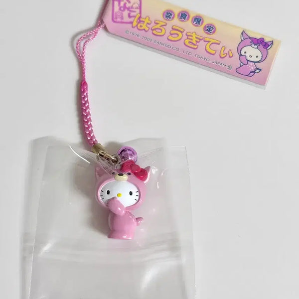 [BUNJANG] Hello Kitty Classic Kitty Pink Deer Strap Keychain / 헬로키티 고전키티 지역한정 나라 핑크사슴 스트랩 키링