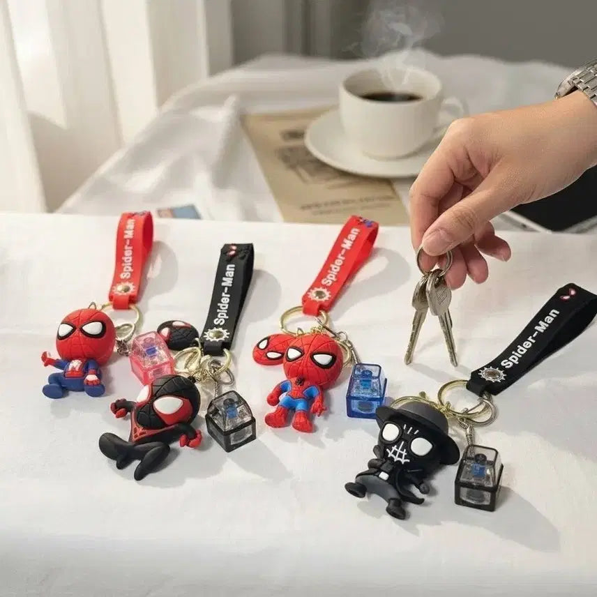 [BUNJANG] Spider-Man Keychain with LED Keycap Set / 스파이더맨 키링 + LED1구키캡셋트