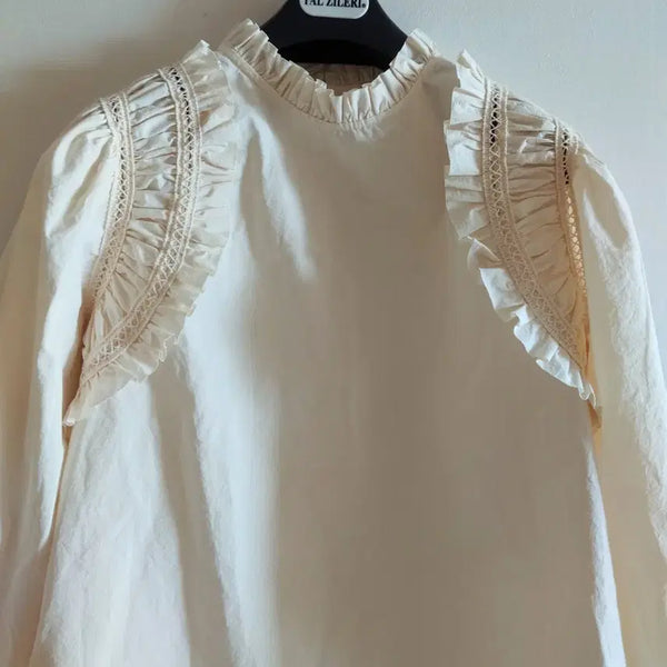 [BUNJANG] Shoulder Ruffle Blouse / 어깨 프릴 블라우스