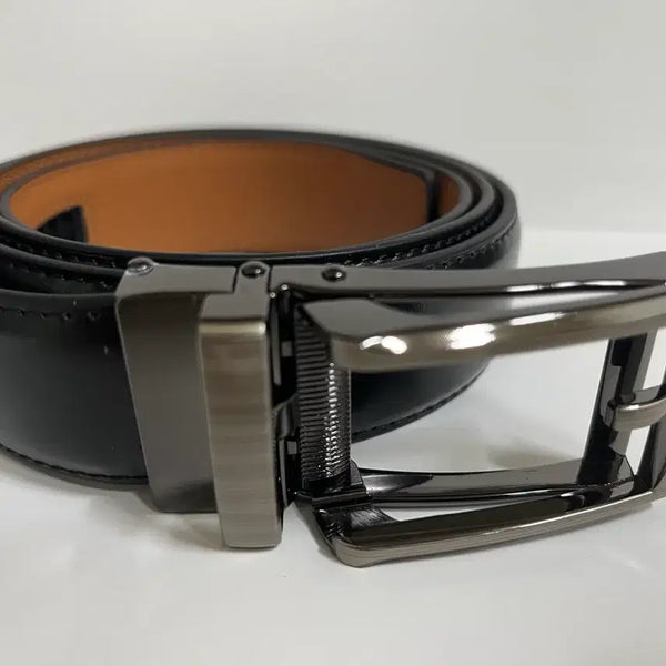 [BUNJANG] Men's Genuine Leather Automatic Belt (Black & Brown) / 새제품 - 남자 소가죽 자동벨트 (블랙&갈색) 네고X