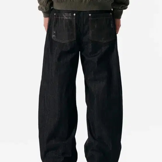 [BUNJANG] Arkham Leather Patch Denim Size 1 / 아캄 레더 패치 데님 1사이즈
