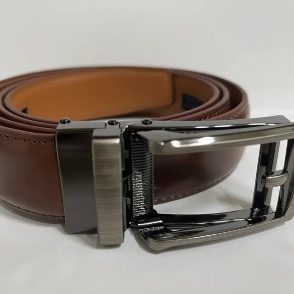 [BUNJANG] Men's Genuine Leather Automatic Belt (Brown) / 새제품 - 남자 소가죽 자동벨트 (갈색) 네고X