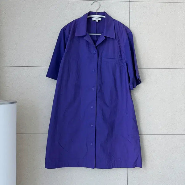 [BUNJANG] COS Purple Shirt Mini Dress Size S / COS 보라색 셔츠미니원피스 S