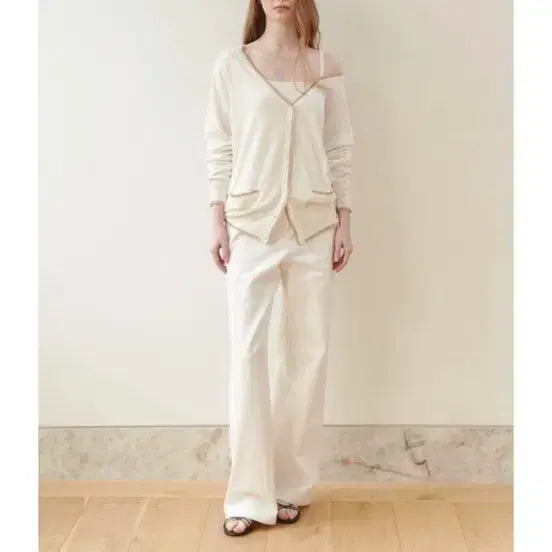 [BUNJANG] Ralphla Knit Cardigan White / 라플라 니트 가디건 (새상품