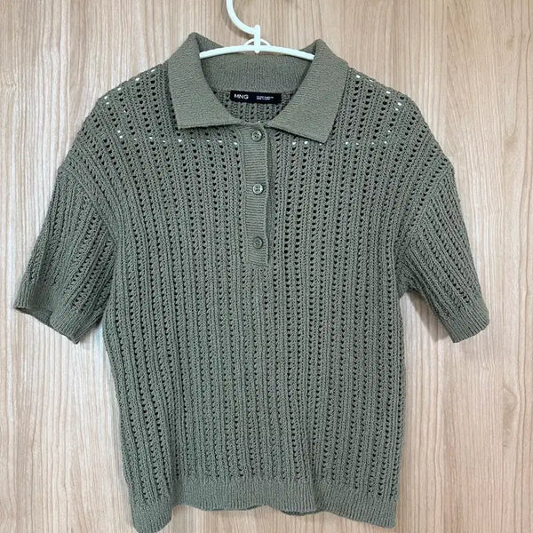 [BUNJANG] MNG Khaki Knit Sweater / MNG 니트 카키색