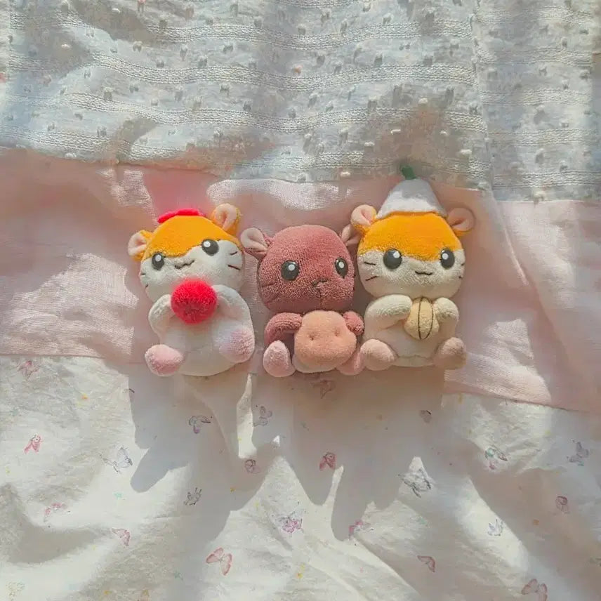 [BUNJANG] Sanrio Kuririn Hamster Plush Doll Bundle Set (Vintage) / 일괄 고전 빈티지 레어 산리오 쿠리링 햄스터 인형 하무 모리걸 산엑스