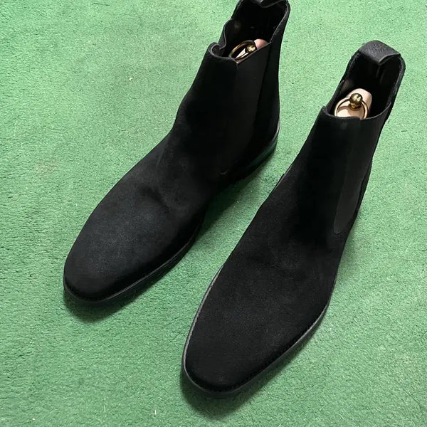 [BUNJANG] Loake Mitcham Chelsea Boots Black Suede UK8 (270) / (새상품) 로크 미첨 블랙스웨이드 첼시부츠 UK8(270)