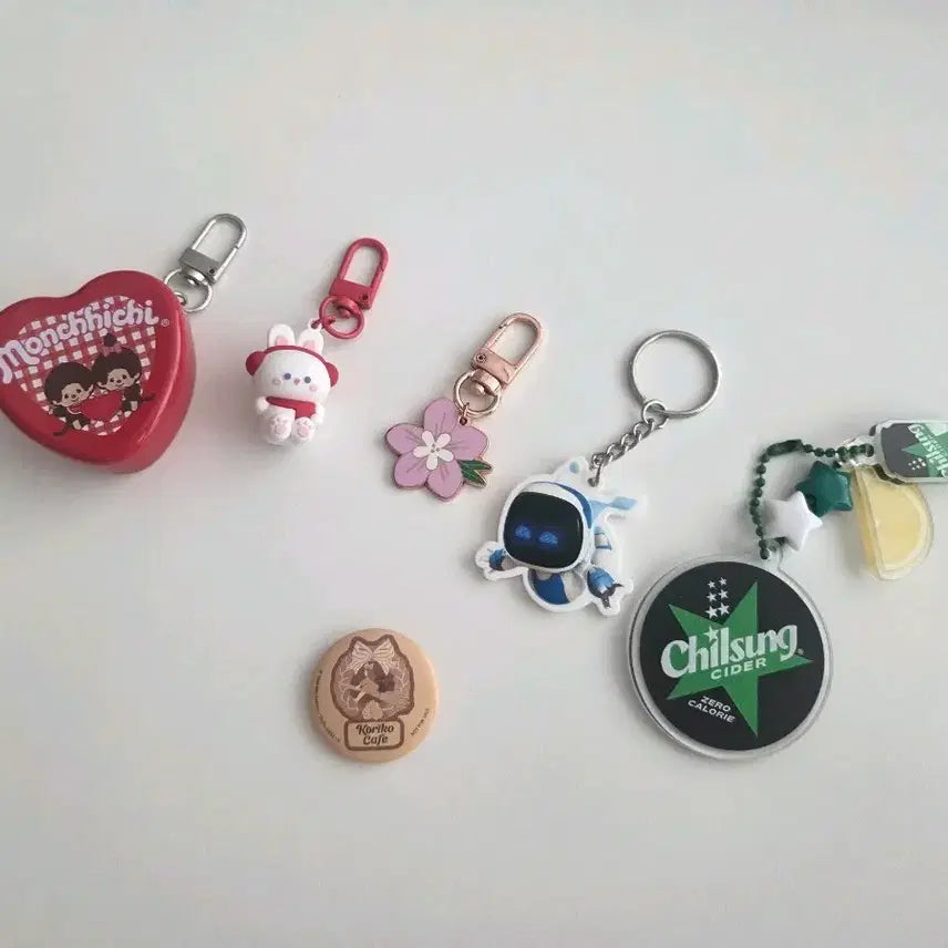 [BUNJANG] Enamel Brooch Keyring Bundle Set / 키링 브로치 일괄