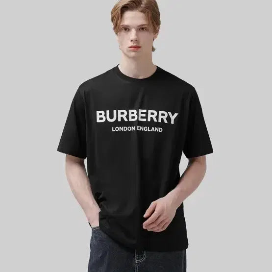 [BUNJANG] Burberry Logo Short Sleeve T-Shirt Black S / 버버리 로고 반팔 티셔츠 블랙 s