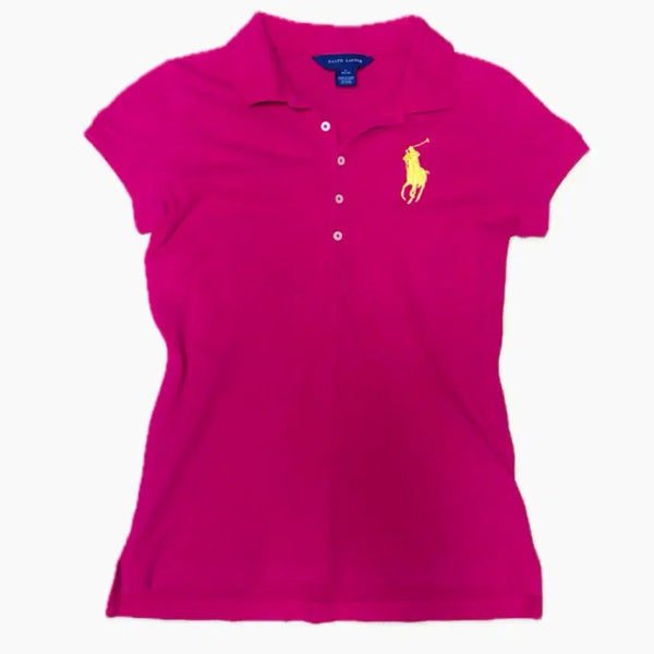 [BUNJANG] Polo Ralph Lauren Big Pony Pink Short Sleeve Polo Shirt / 폴로 랄프로렌 빅포니 핑크 반팔 카라티