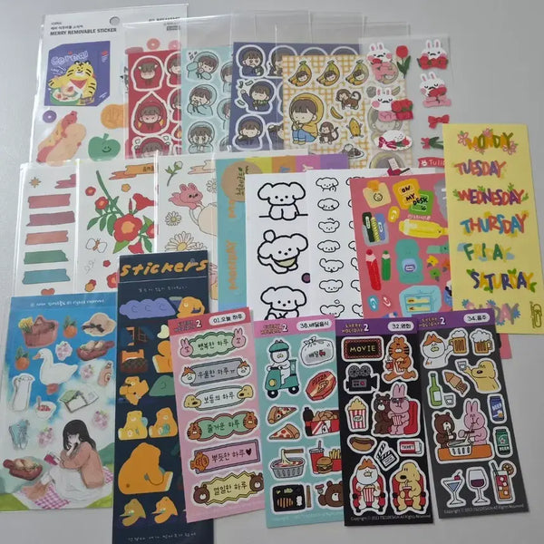 [BUNJANG] Seal Sticker Set (20 sheets) / 씰스티커20매