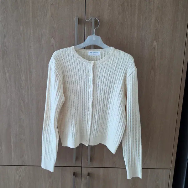 [BUNJANG] Benito Maybe Baby Knit Cardigan / (새상품) 고퀄리티 핏예쁜 꽈배기 연노랑 가디건 베니토 메이비베이비 가내스라 코스 자라 한섬 폴로