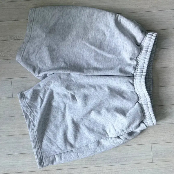 [BUNJANG] Fleece Lined Training Shorts - Grey / 기모 트레이닝 쇼츠 그레이