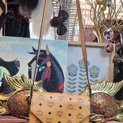 [BUNJANG] MCM Visetos Mini Crossbody Bag Brown / MCM 비세토미니 크로스백 브라운