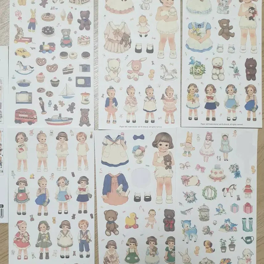 [BUNJANG] Aprocat Paper Doll Sticker Set / 아프로캣 페이퍼돌 스티커