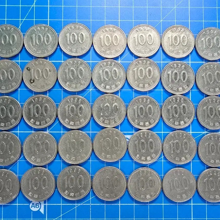 [BUNJANG] 1998 South Korean 100 Won Coins (35 pcs) / 100원 동전 98년도 35개
