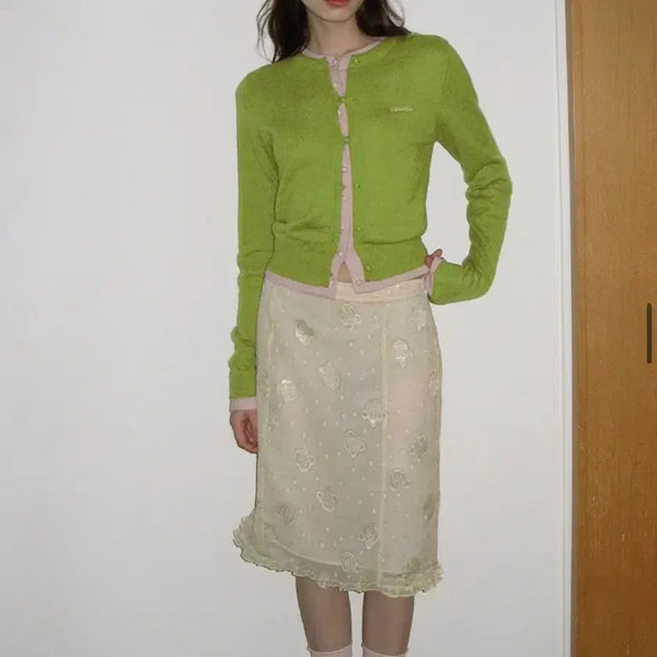 [BUNJANG] Lowla Lowla Layered Midi Skirt - Size S / 로라로라 레이어드 미디 스커트 s