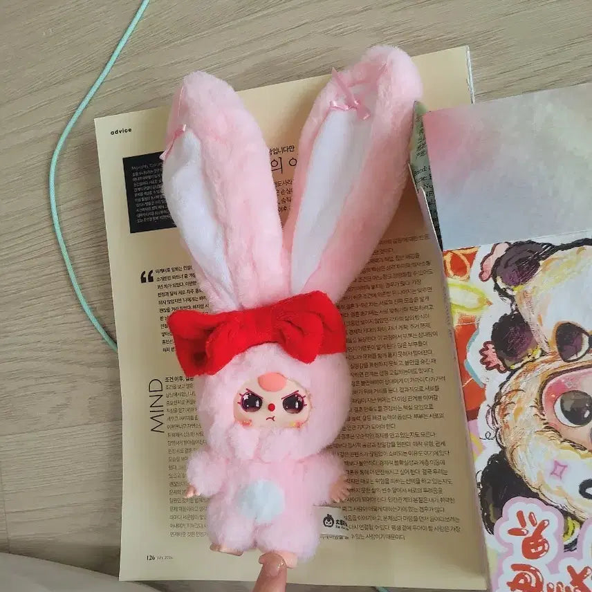 [BUNJANG] BABYTHREES Mini Pink Rabbit Plush / 베이비쓰리 미니 핑크토끼