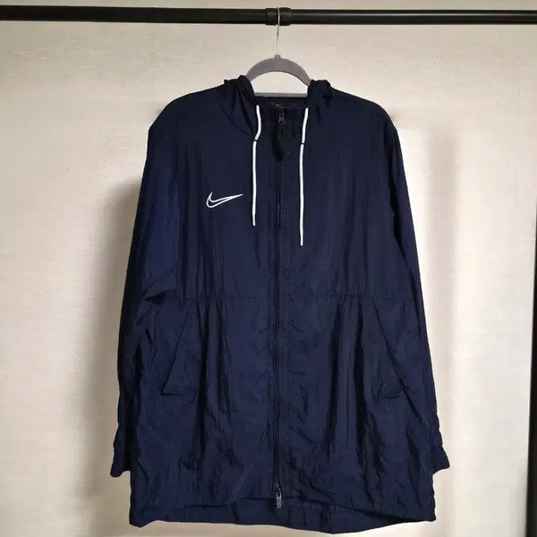 [BUNJANG] Nike Hooded Windbreaker Navy L / 나이키 후드 바람막이 네이비 L