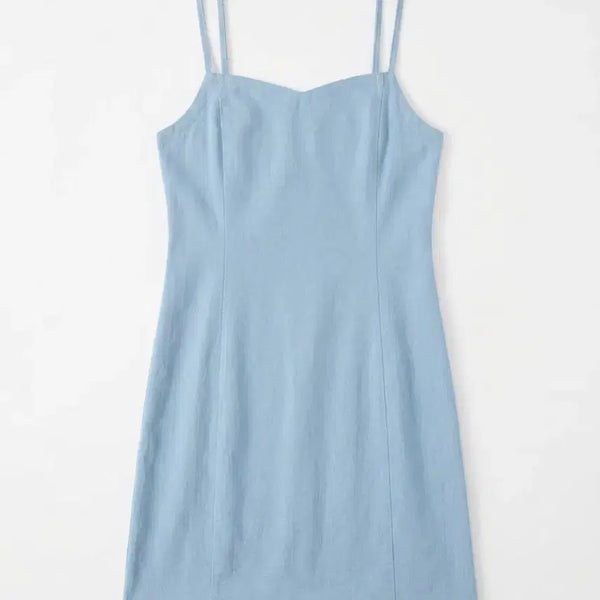 [BUNJANG] Vintage King Square Neck Sleeveless Dress / 여성F/ 연청 스퀘어넥 민소매 원피스 뷔스티에 빈티지킹