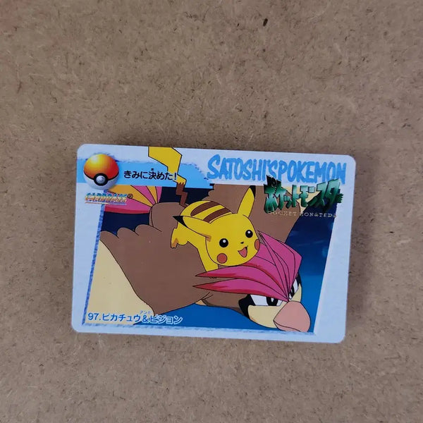[BUNJANG] 1998 Bandai Pokemon Animation Collection No. 97 Pikachu & Pidgeon Card / 1998 피카츄 & 피죤 No.97 애니메이션 컬렉션 포켓몬카드 일판