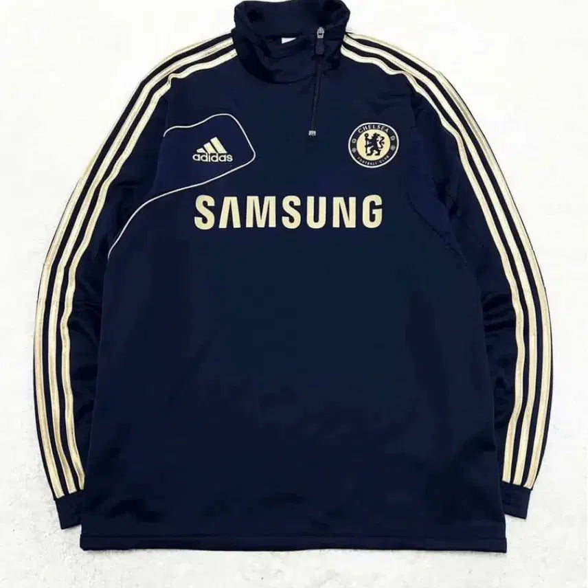 [BUNJANG] Chelsea Adidas Samsung Half-Zip Sweatshirt / 첼시 아디다스삼성  반집업
